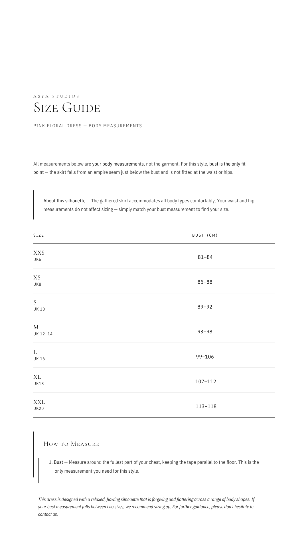 Size Guide